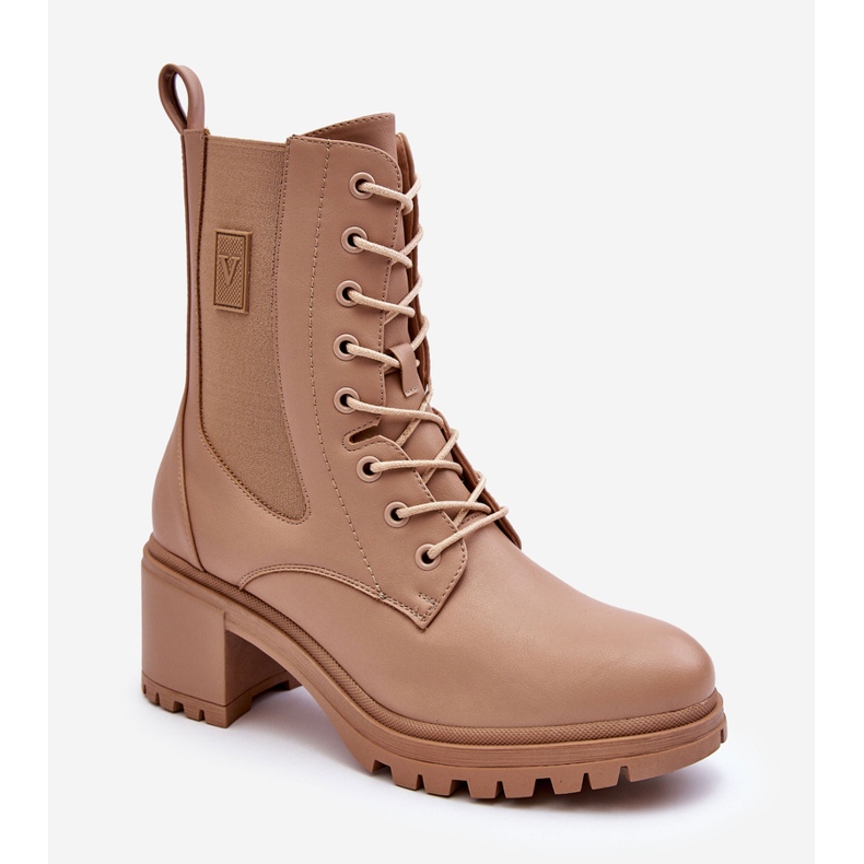 Vinceza Botines Mujer Piel Beige Esnar 2