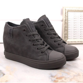 Zapatillas cuña mujer insuladas gris Big Star MM274005 5