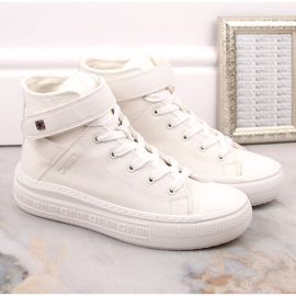 Deportivas insuladas con cordones y velcro blanco Big Star MM274006 4