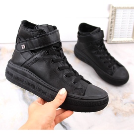 Zapatillas aislantes con cordones y velcro negro Big Star MM274008 4