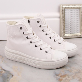 Zapatillas blancas con aislamiento Big Star MM274021 con cordones y cremallera blanco 5