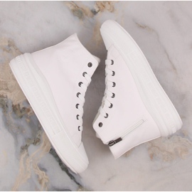 Zapatillas blancas con aislamiento Big Star MM274021 con cordones y cremallera blanco 6