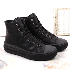 Zapatillas térmicas con cordones y cremallera negras Big Star MM274023 negro 5