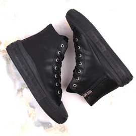 Zapatillas térmicas con cordones y cremallera negras Big Star MM274023 negro 6