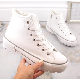 Zapatillas con aislamiento en la plataforma blanco Big Star MM274037 4