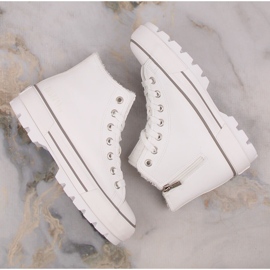 Zapatillas con aislamiento en la plataforma blanco Big Star MM274037 6