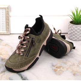 Slip-on mujer cómodos verdes Rieker 45973-54 17