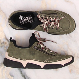 Slip-on mujer cómodos verdes Rieker 45973-54 18