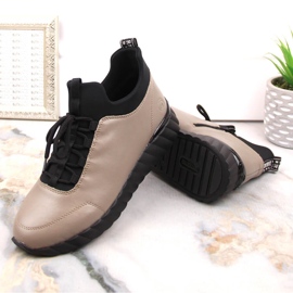 Botines de piel mujer botas insuladas beige Rieker Remonte D5977-01 4