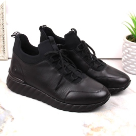 Rieker Remonte D5977-01 botas de mujer con aislamiento de cuero negro 2