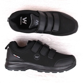 Negro Zapatillas de trekking de hombre softshell Vanhorn con velcros 5