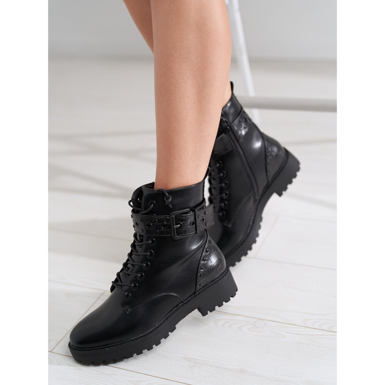 Trabajadoras de tacón plano Shelovet de mujer negro 1