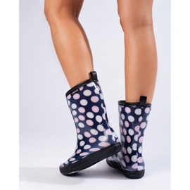 Botas de agua de mujer T.Sokolski con lunares azul 3