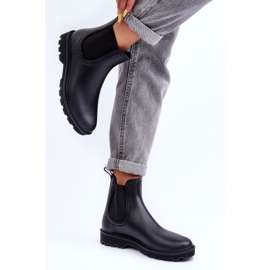 PG3 Botas de lluvia Helinca negro mate para mujer 4
