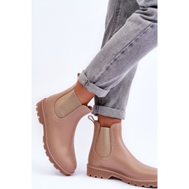 PG3 Botas De Agua Helinca Beige Mate De Mujer 4