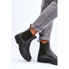 PG3 Botas de agua sin cordones mate para mujer Helinca verde oscuro 5