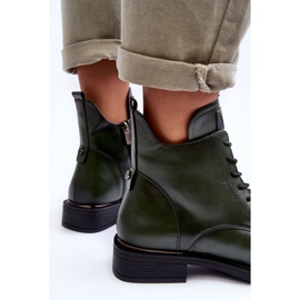 Vinceza Botas Worker Mujer Piel Verde Tedrick 8
