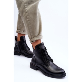 Vinceza Botas Worker Mujer Piel Negras Tedrick negro 5