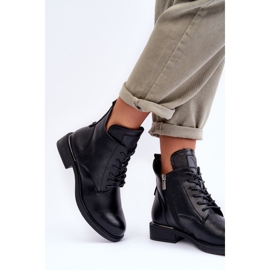 Vinceza Botas Worker Mujer Piel Negras Tedrick negro 4