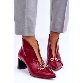 Botas De Piel Con Tacón Maciejka 05262-15 Fucsia rosado 5