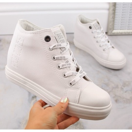 Deportivas de mujer con cuña blancas Big Star EE274128 blanco 1