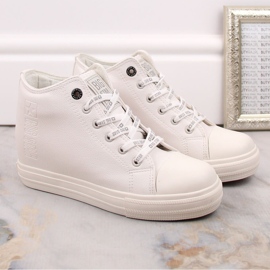 Deportivas de mujer con cuña blancas Big Star EE274128 blanco 2