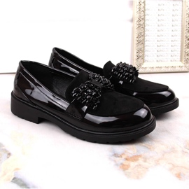 S.Barski Mocasines de mujer lacados señores con un lazo negro S. Barski 1