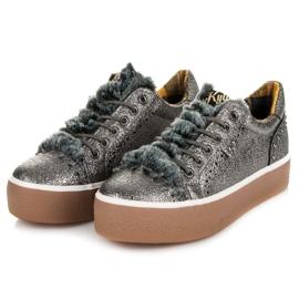Kylie Zapatillas con pelo gris 3