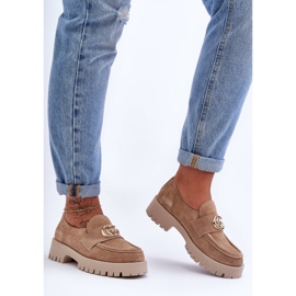 Laura Messi Zapatos De Mujer De Ante Con Adorno De Rosas Beige 4