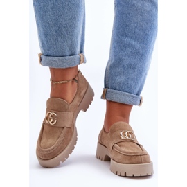 Laura Messi Zapatos De Mujer De Ante Con Adorno De Rosas Beige 5