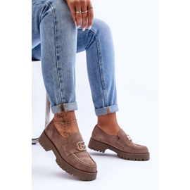 Laura Messi Zapatos Mujer Ante Con Adorno Beige Oscuro Rosefalls 6