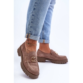 Laura Messi Zapatos Mujer Ante Con Adorno Beige Oscuro Rosefalls 3