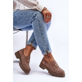 Laura Messi Zapatos Mujer Ante Con Adorno Beige Oscuro Rosefalls 5