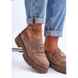 Laura Messi Zapatos Mujer Ante Con Adorno Beige Oscuro Rosefalls 7