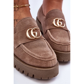 Laura Messi Zapatos Mujer Ante Con Adorno Beige Oscuro Rosefalls 4