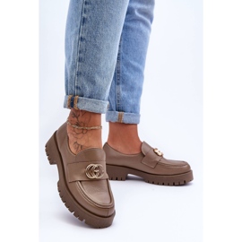 Laura Messi Zapatos Mujer Piel Con Adorno Beige Oscuro Rosefalls 1