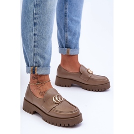 Laura Messi Zapatos Mujer Piel Con Adorno Beige Oscuro Rosefalls 4