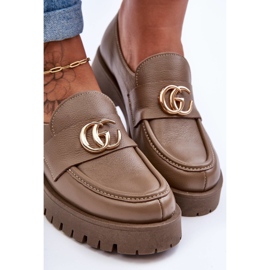Laura Messi Zapatos Mujer Piel Con Adorno Beige Oscuro Rosefalls 2