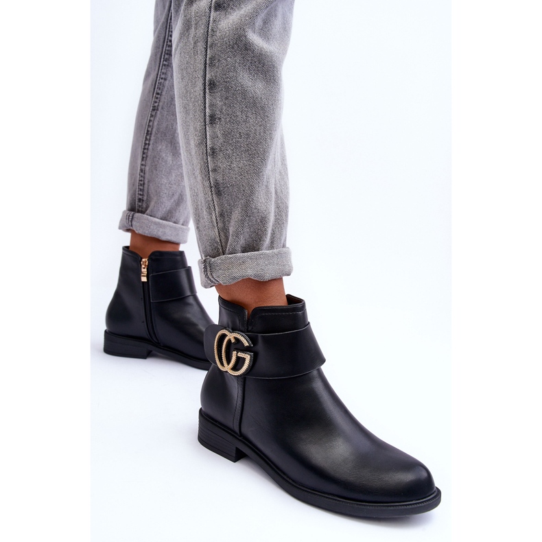 FD1 Botas Mujer Con Adorno Negro Galos 1