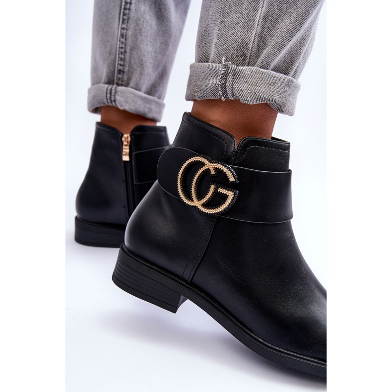 FD1 Botas Mujer Con Adorno Negro Galos 2