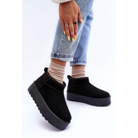 FD1 Botas de nieve de gamuza en plataforma Corcoran negra negro 3