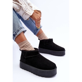 FD1 Botas de nieve de gamuza en plataforma Corcoran negra negro 8