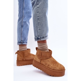 FD1 Botas de nieve de gamuza en plataforma marrón Corcoran 7