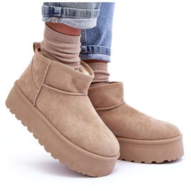 FD1 Botas de nieve de gamuza en plataforma Corcoran Beige 10