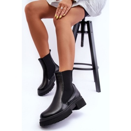 FD1 Botas Jodhpur Clásicas Piel Negro Isminna 8