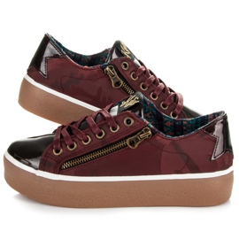 Kylie Deportivas Bordo Lacadas rojo 4