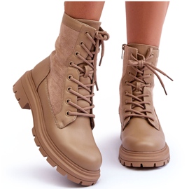 FD1 Botas Worker Mujer Piel Beige Faustina 11