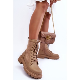 FD1 Botas Worker Mujer Piel Beige Faustina 8