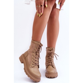 FD1 Botas Worker Mujer Piel Beige Faustina 5
