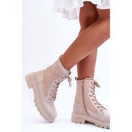 FD1 Botas Worker Mujer Piel Beige Claro Faustina 8